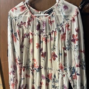 Floral Ruffle Long Sleeve Dress